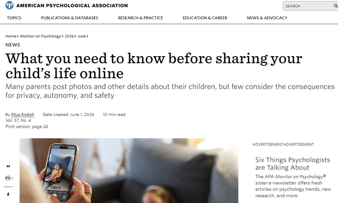 Wisniewski Featured in APA